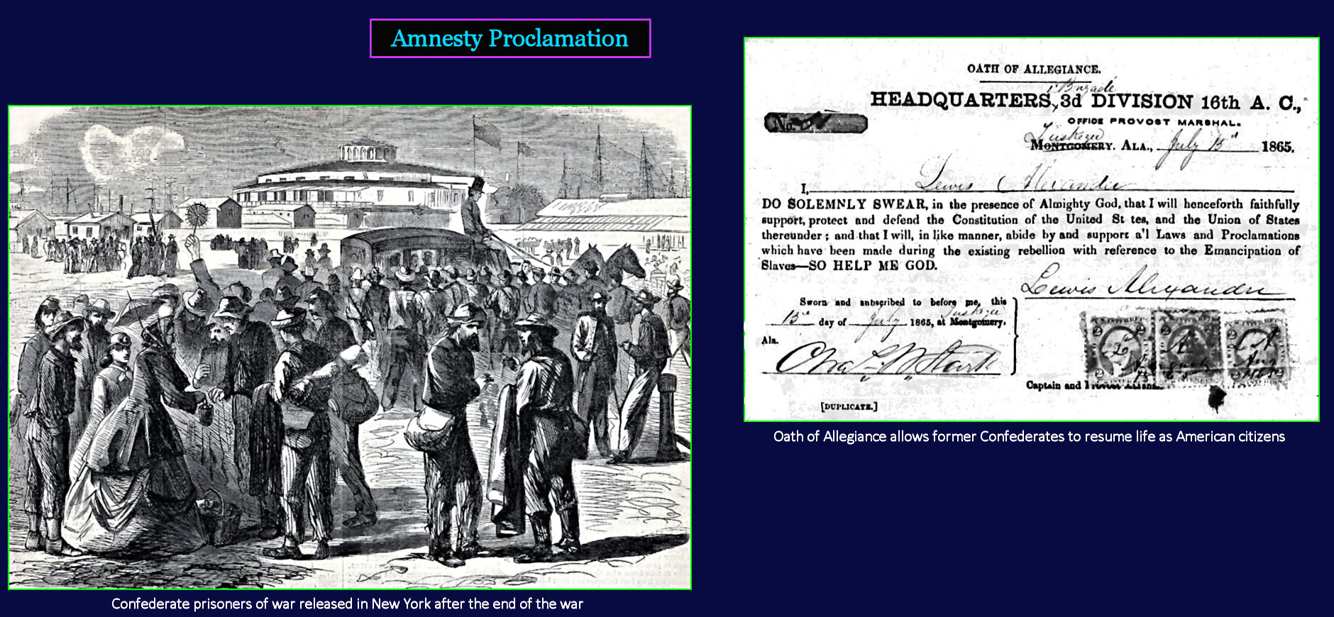 Confederate amnesty, 1865